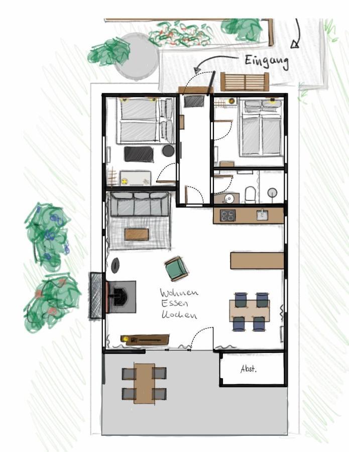 Ferienhaus Kleine Auszeit In Der Natur Mit Kamin, Yogamatten, Schoene Kueche Extertal Exteriör bild